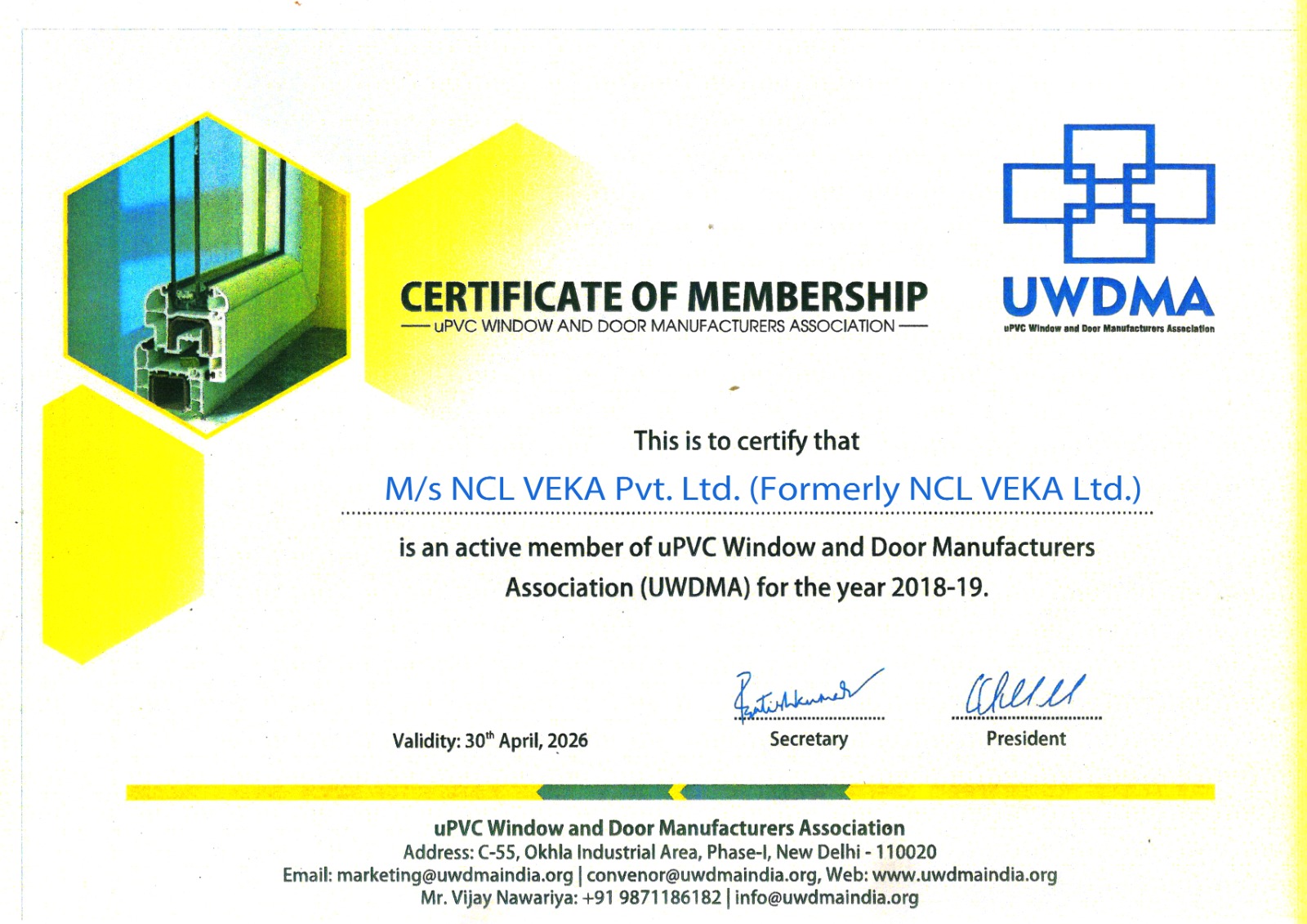 Lesso SRIRAM Certificate